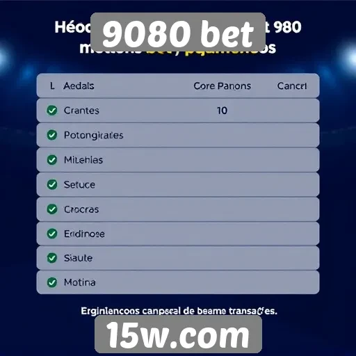 Métodos de pagamento disponíveis no 9080 bet
